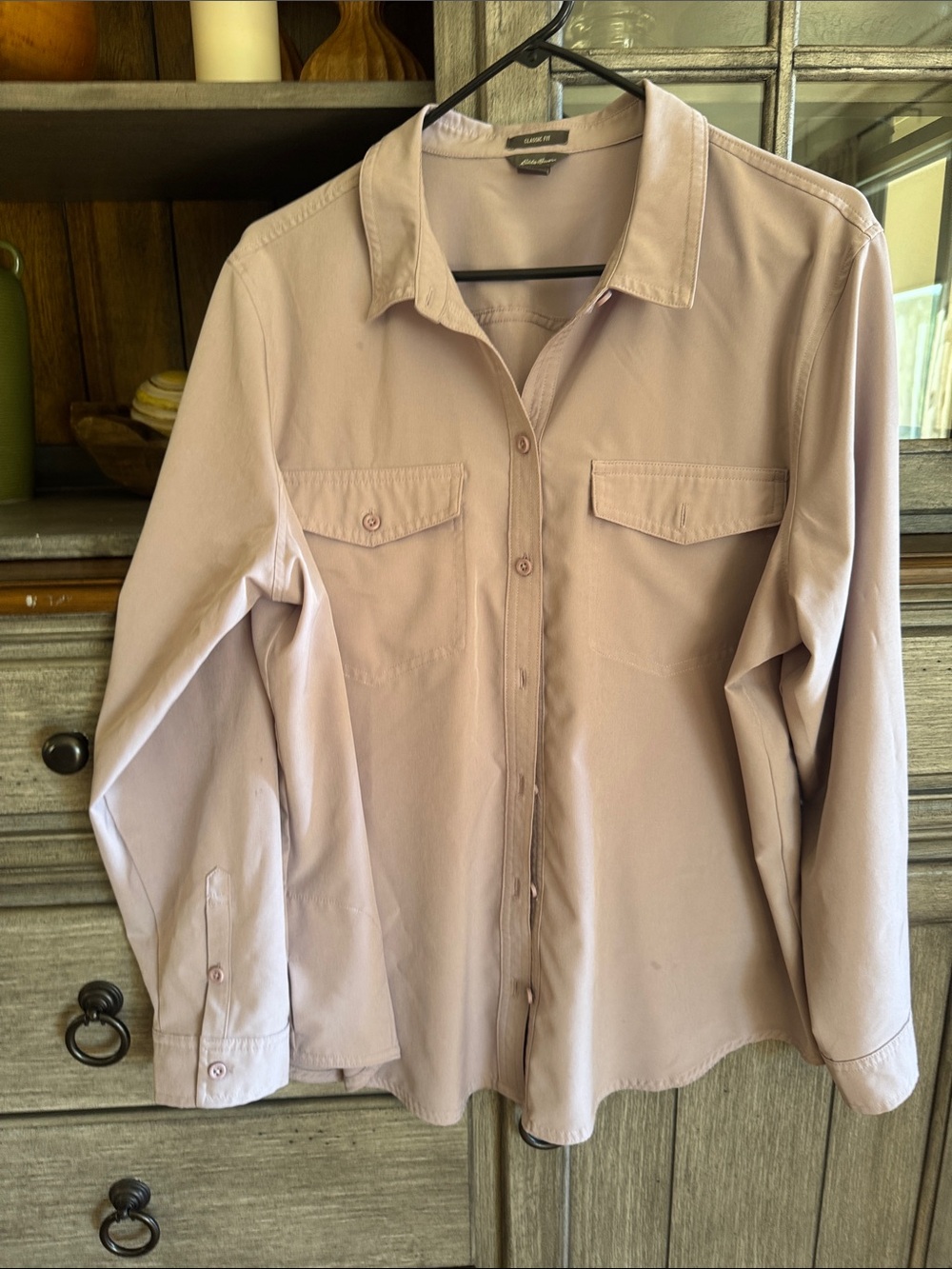 Eddie Bauer Light Mauve Button-Down Shirt